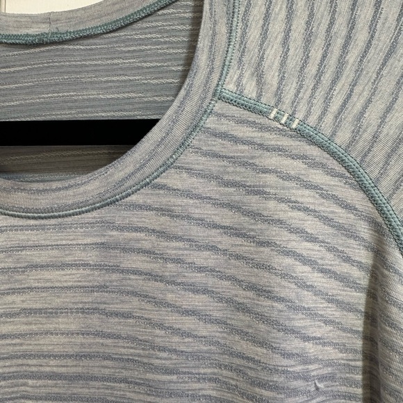 LULULEMON LONG SLEEVE ATHLETIC SHIRT Men’s XL Steel Blue Ombré EUC - Picture 2 of 5